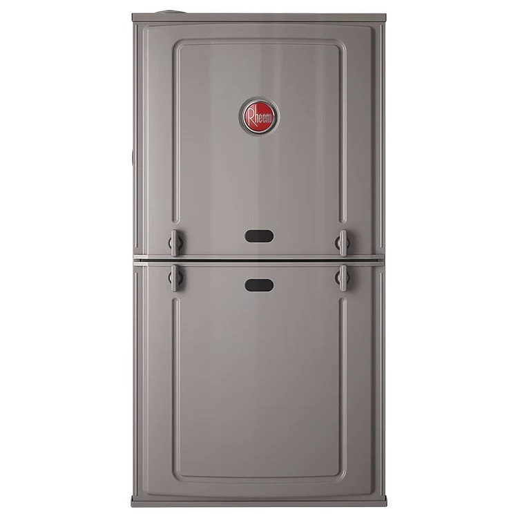 New furnace system installed in a residential basement